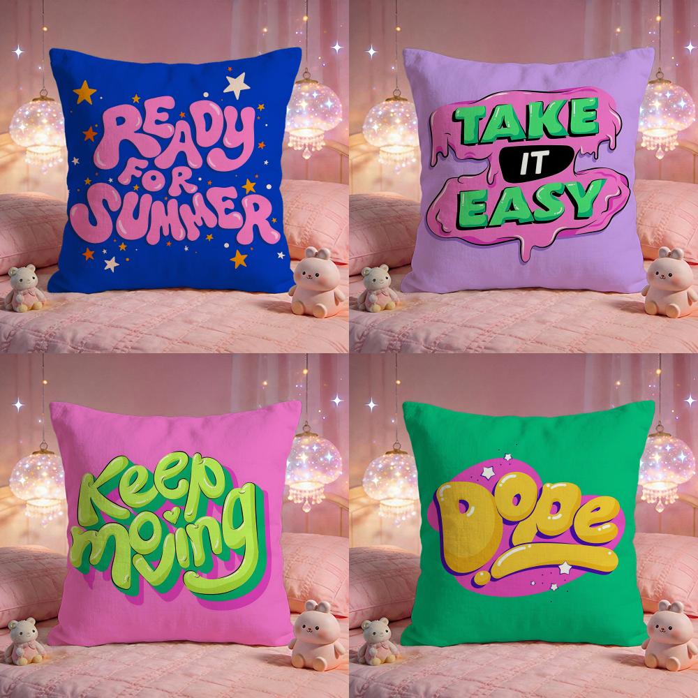 Interior Design Quotes - Positive Motivational Quote Cushion Cover Premium