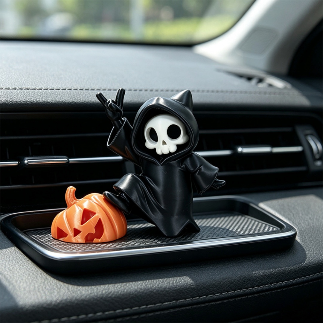 Interior Design Home Decor - Cat Ear Grim Reaper Halloween Figurine
