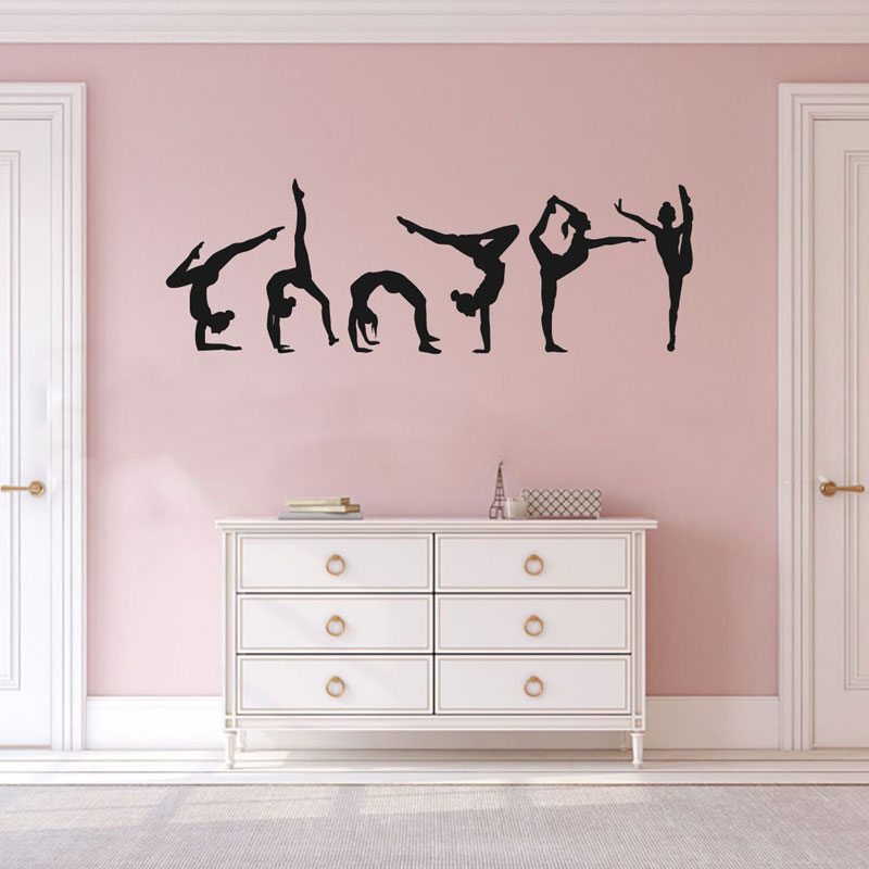 Interior Design Layout - Set of 6 Gymnast Gymnastics Wall