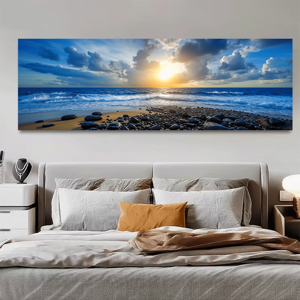 Interior Design Home Decor - 1PC-Canvas poster Unframed Ocean Sunset Beach