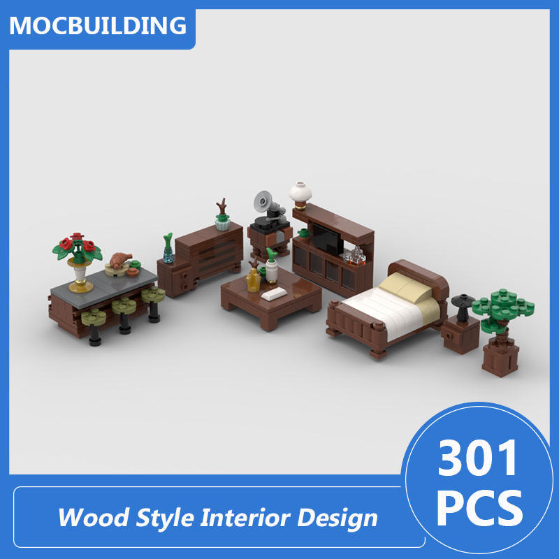 Interior Design And Build - Wood Style Interior Design Model Moc