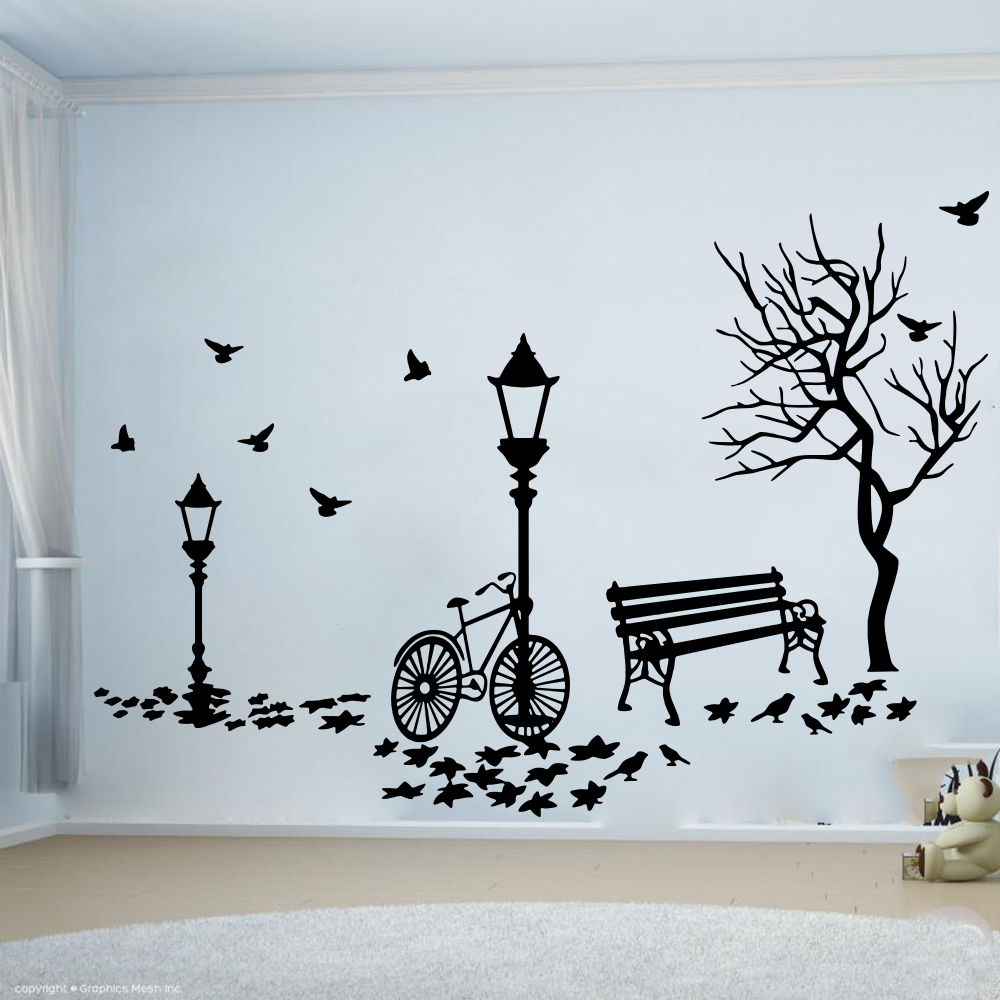 Modern Autumn Landscape Bike T - Interior Design Magazine recension och pris