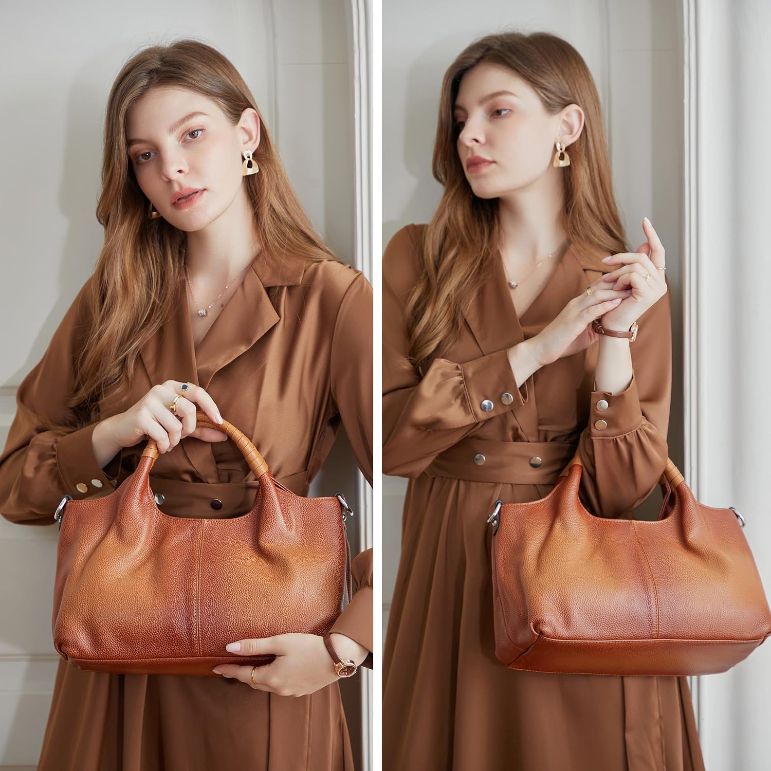 Genuine Leather Shoulder Bags  - Interior Design Quiet Luxury recension och pris