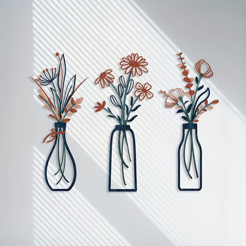 3 Large Floral Wall Art Sculpt - Interior Design Home Decor recension och pris