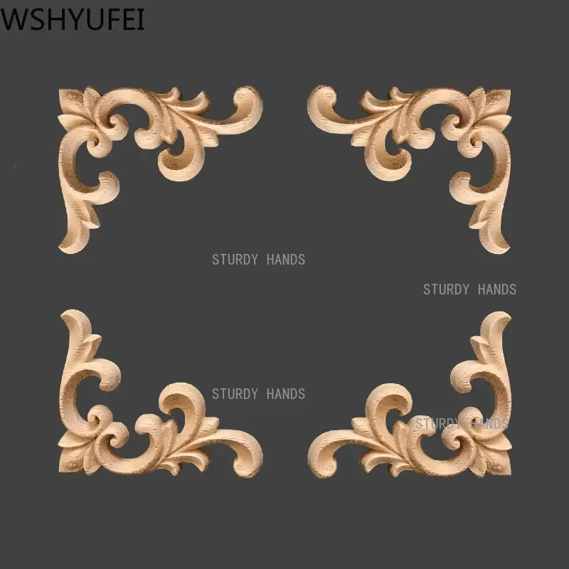 8pcs Floral Wood Carved Wooden - Interior Design Home Decor recension och pris