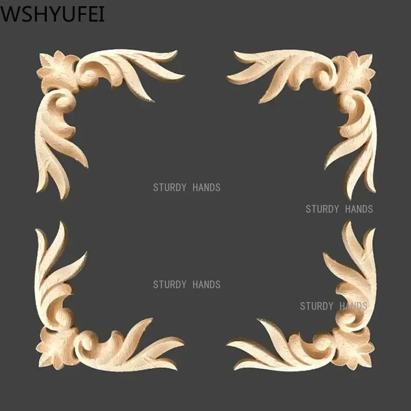 8pcs Floral Wood Carved Wooden - Interior Design Home Decor recension och pris