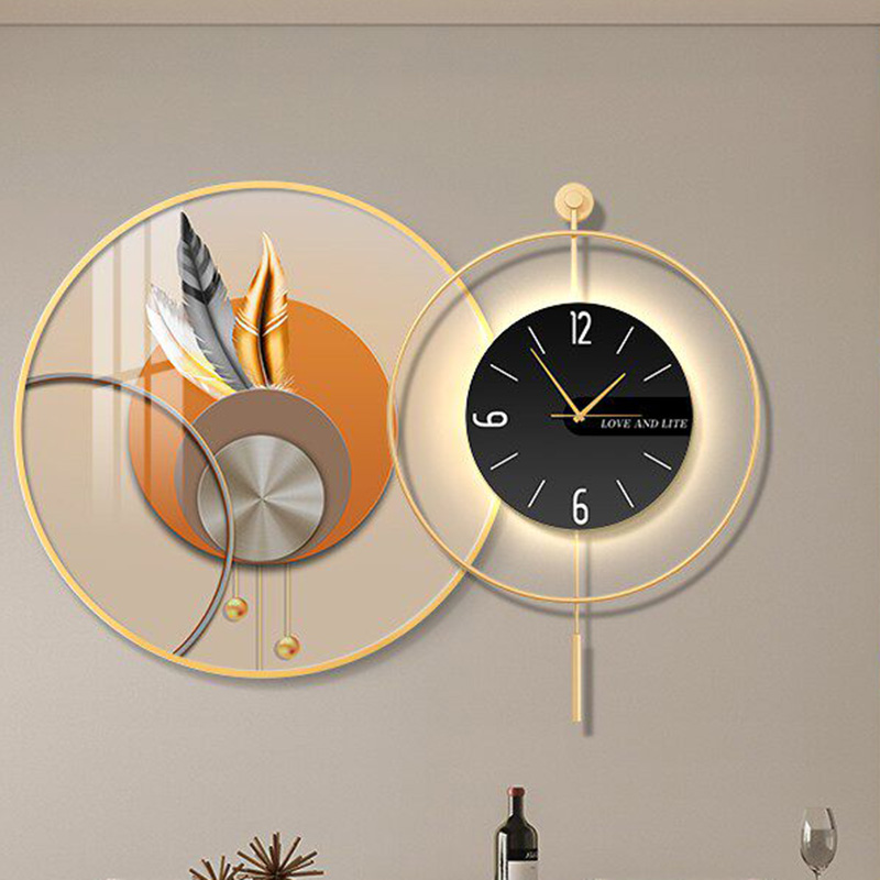Led Art Mural Wall Watch Luxur - Interior Design Vintage Modern recension och pris