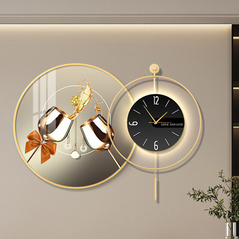 Led Art Mural Wall Watch Luxur - Interior Design Vintage Modern recension och pris