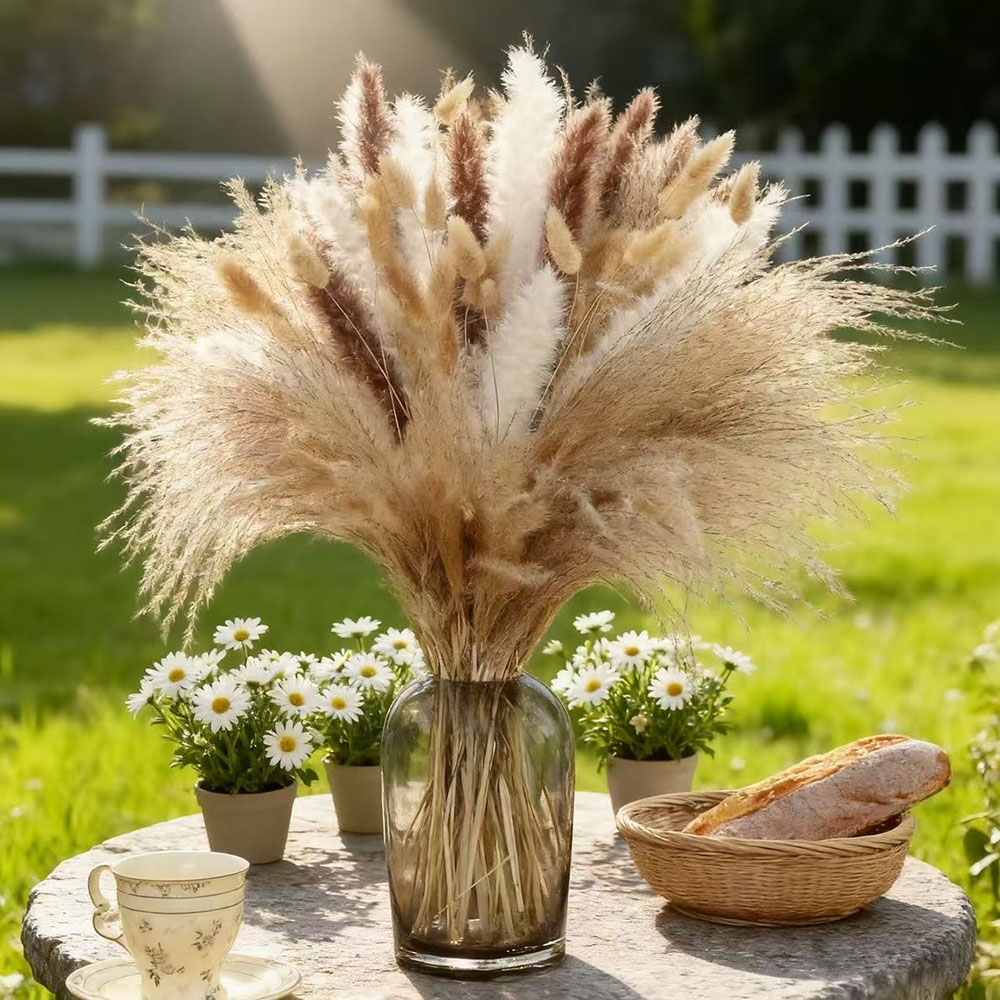 Natural Mixed Dried Flower Bou - Dried Pampas Bundle recension och pris