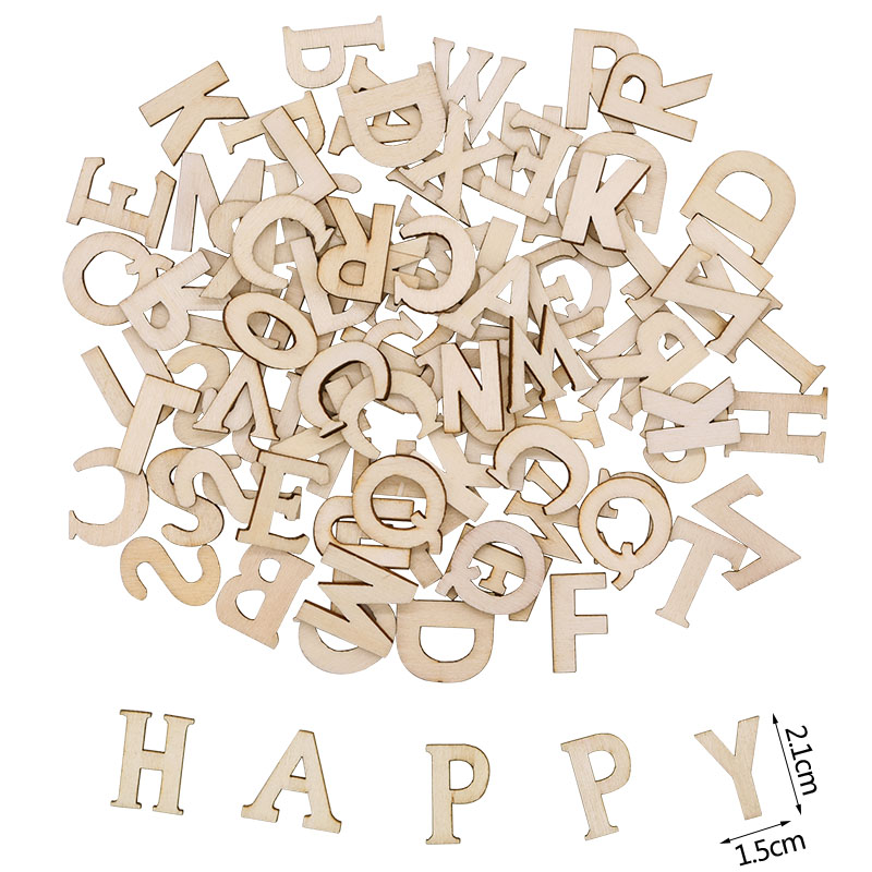 100pcs Wood English Alphabet D - Interior Design Quotes recension och pris