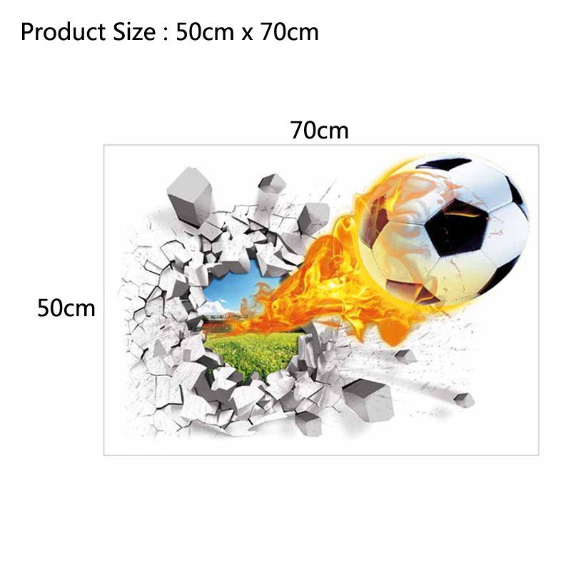 3D Football Broken Wall Sticke - Interior Design Magazine recension och pris