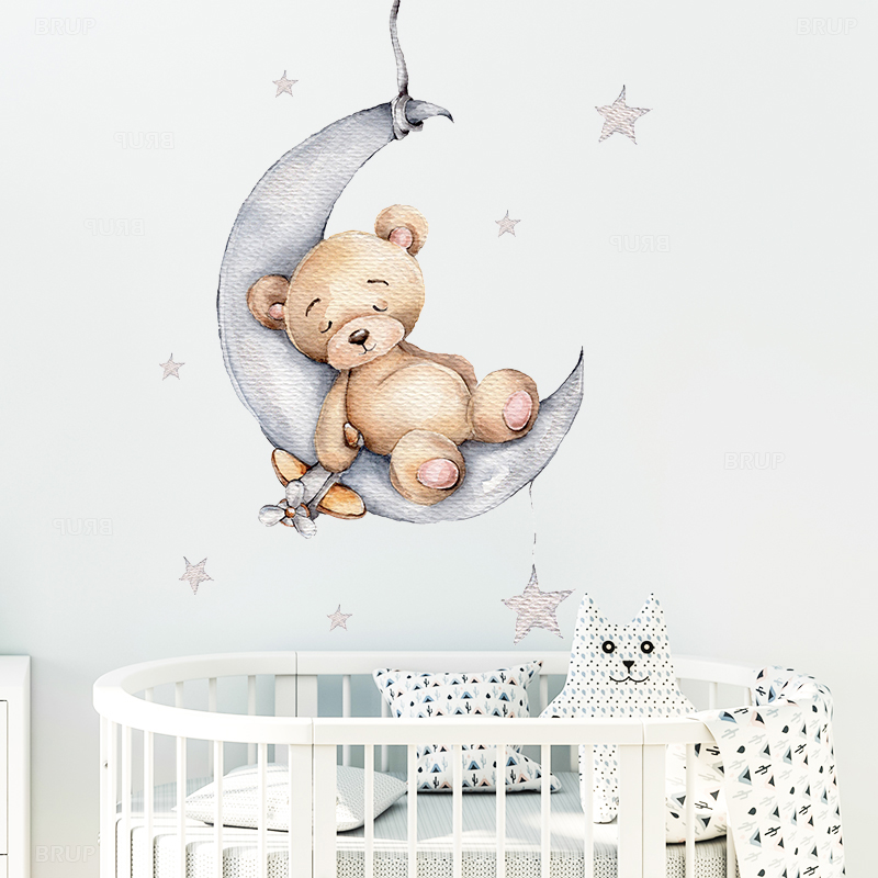 Cartoon Teddy Bear Sleeping on - Interior Design Quotes recension och pris