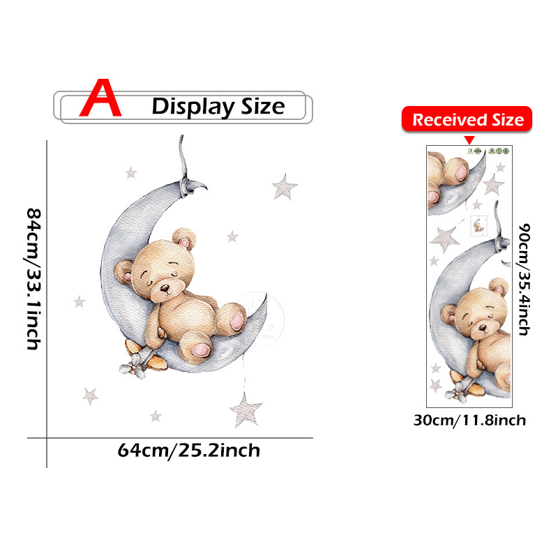 Cartoon Teddy Bear Sleeping on - Interior Design Quotes recension och pris