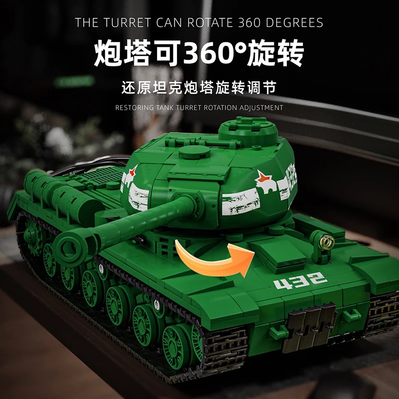 IS-2 Tank Model Kit - 1402PCS  - Interior Design And Build recension och pris