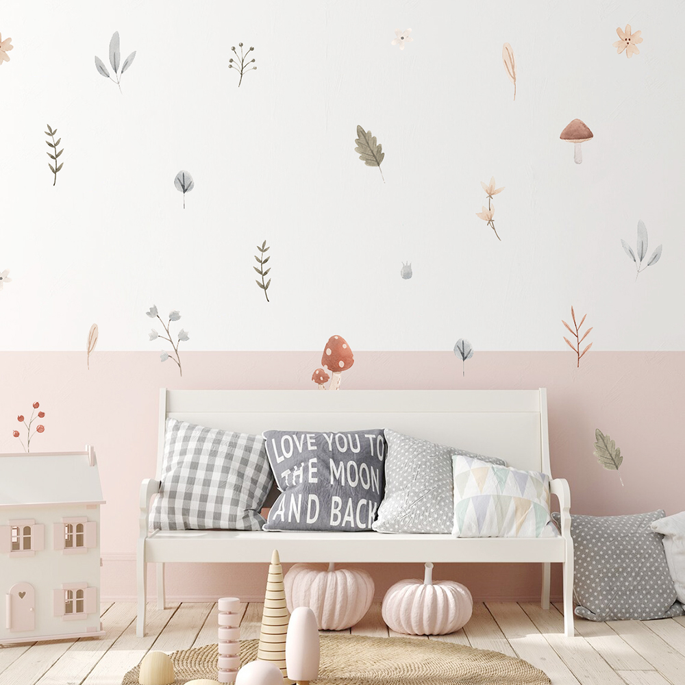 Boho Cartoon Mushroom Branch L - Interior Design Quotes recension och pris
