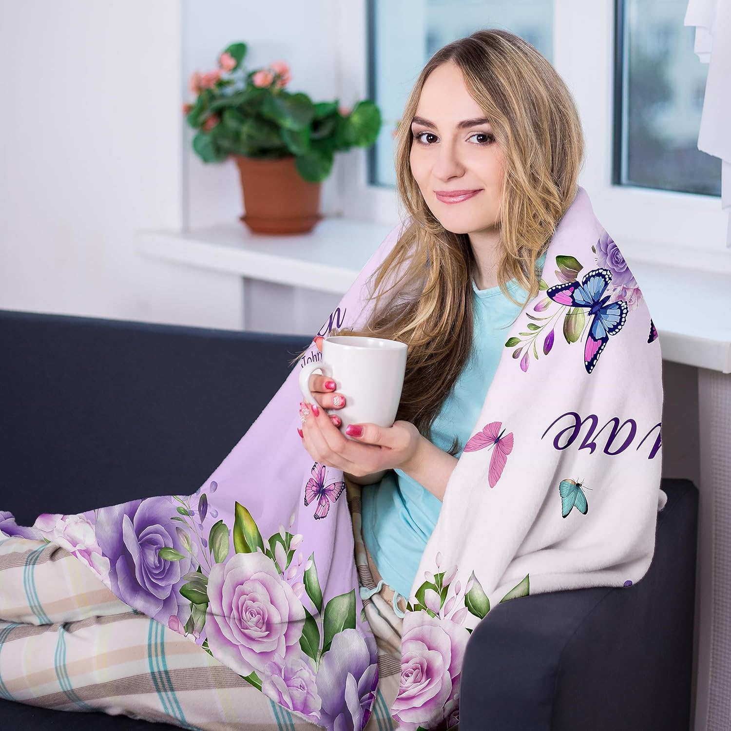 Purple Roses Butterflies Faith - Interior Design Quotes recension och pris