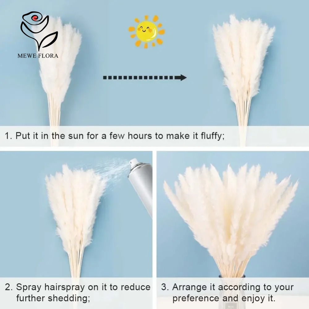 20pcs Fluffy Pampas Grass Reed - Dried Pampas Bundle recension och pris