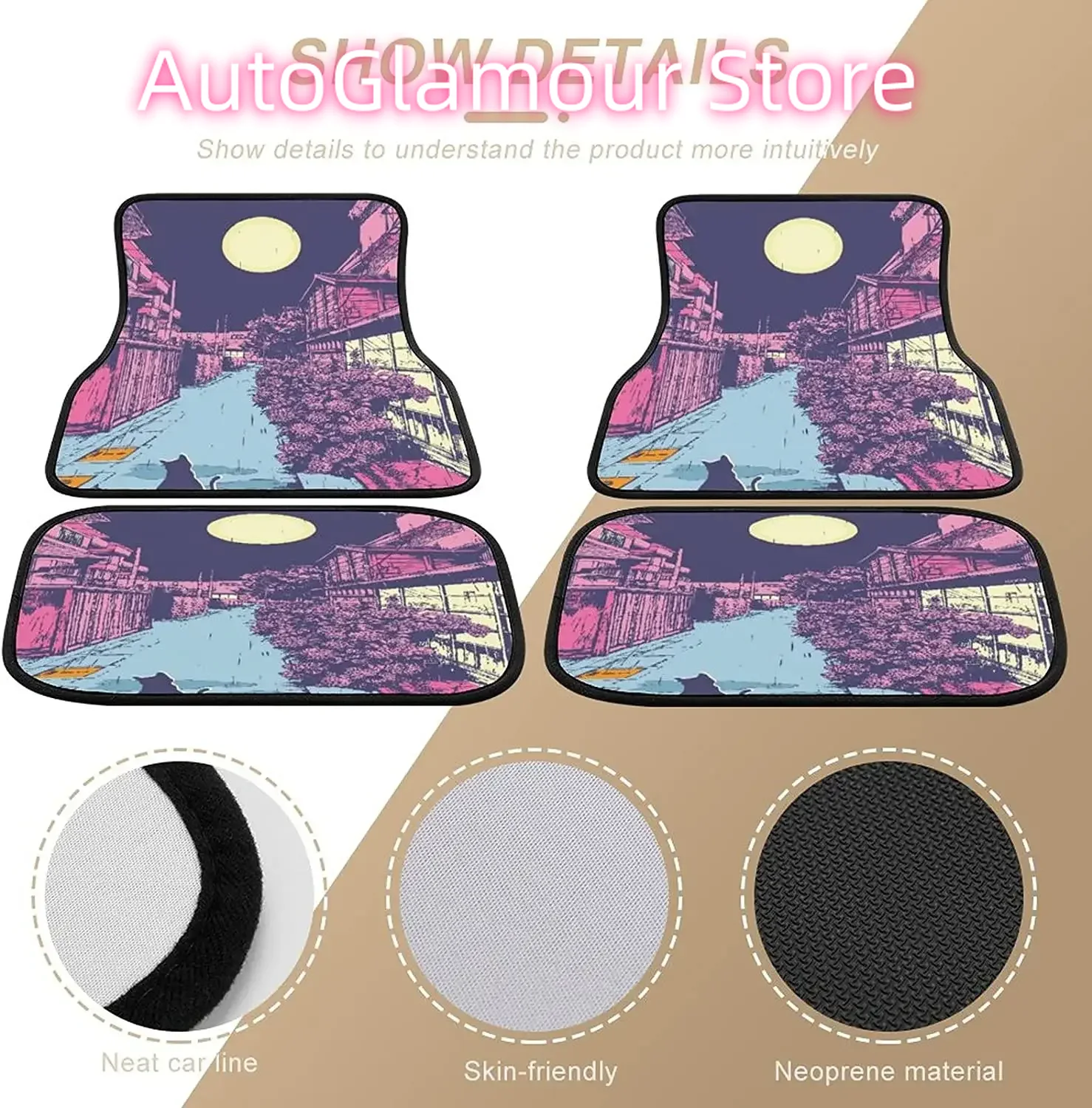 Kawaii Cat Vaporwave Japan Car - Interior Design Japan recension och pris