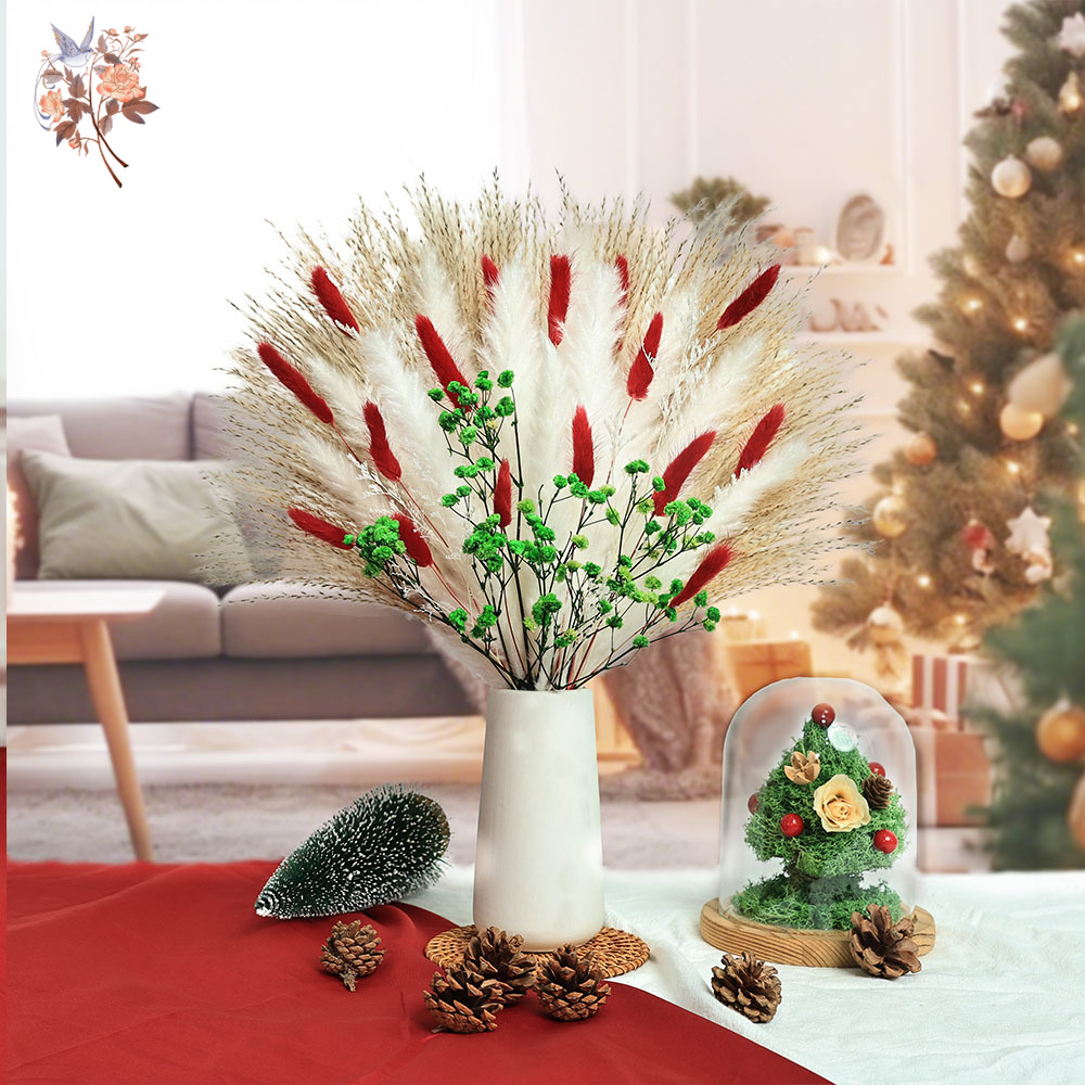 55pcs Dried Flowers Bouquet Ch - Dried Pampas Bundle recension och pris