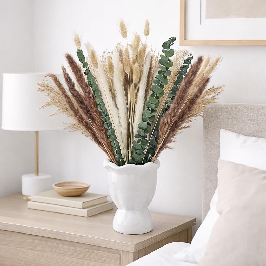 65Pcs DIY Natural Dried Flower - Dried Pampas Bundle recension och pris