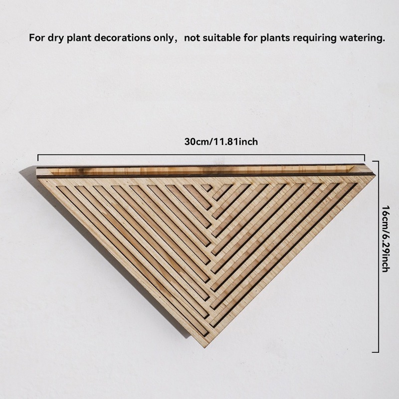 1pcs Light Wood Geometric Line - Geometric Shelf Triangle recension och pris